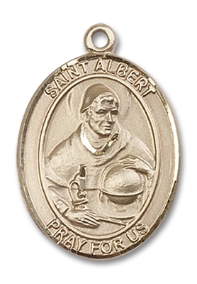 St. Albert the Great Medal<br/>7001 Oval, 14kt Gold