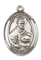 St. Albert the Great Medal<br/>7001 Oval, Sterling Silver
