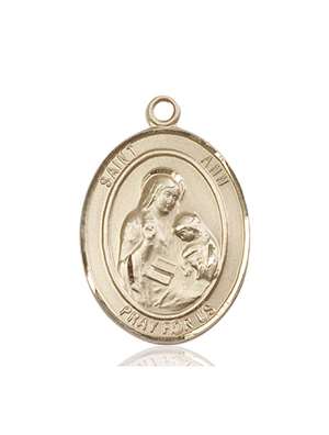 St. Ann Medal<br/>7002 Oval, 14kt Gold