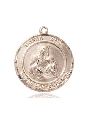 Santa Ana Medal<br/>7002 Spanish, Round, 14kt Gold