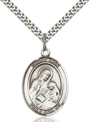 St. Ann Medal<br/>7002 Oval, Sterling Silver