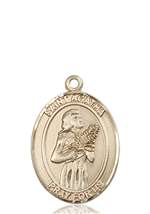 St. Agatha Medal<br/>7003 Oval, 14kt Gold