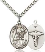 St. Agatha Medal<br/>7003 Oval, Sterling Silver