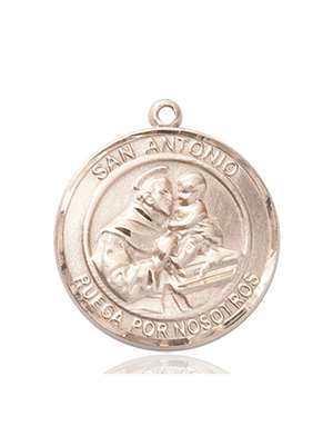 San Antonio Medal<br/>7004 Spanish, Round, 14kt Gold