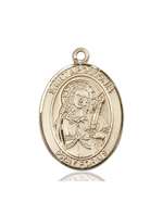 St. Apollonia Medal<br/>7005 Oval, 14kt Gold