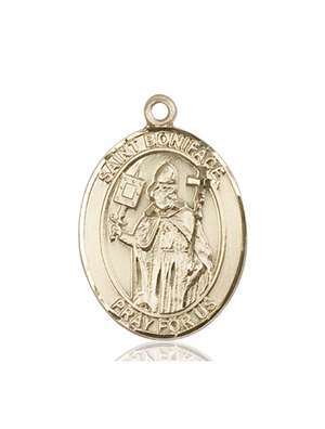 St. Boniface Medal<br/>7009 Oval, 14kt Gold