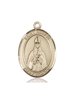 St. Blaise Medal<br/>7010 Oval, 14kt Gold