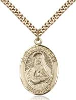 St. Frances Cabrini Medal<br/>7011 Oval, Gold Filled