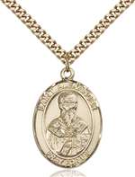 St. Alexander Sauli Medal<br/>7012 Oval, Gold Filled