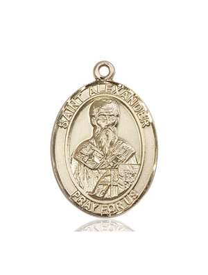 St. Alexander Sauli Medal<br/>7012 Oval, 14kt Gold