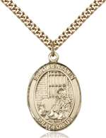 St. Benjamin Medal<br/>7013 Oval, Gold Filled