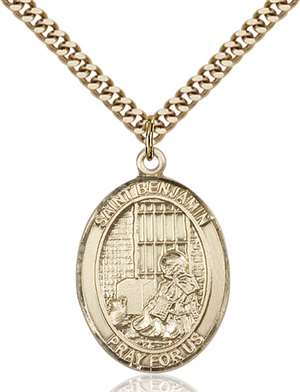 St. Benjamin Medal<br/>7013 Oval, Gold Filled