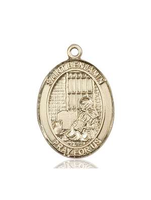 St. Benjamin Medal<br/>7013 Oval, 14kt Gold