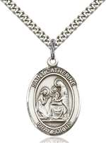 St. Catherine of Siena Medal<br/>7014 Oval, Sterling Silver