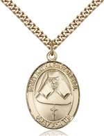 St. Katharine Drexel Medal<br/>7015 Oval, Gold Filled