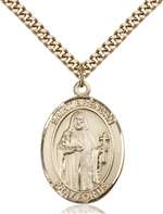 St. Brendan the Navigator Medal<br/>7018 Oval, Gold Filled