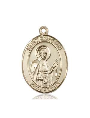 St. Camillus of Lellis Medal<br/>7019 Oval, 14kt Gold