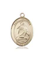 St. Charles Borromeo Medal<br/>7020 Oval, 14kt Gold