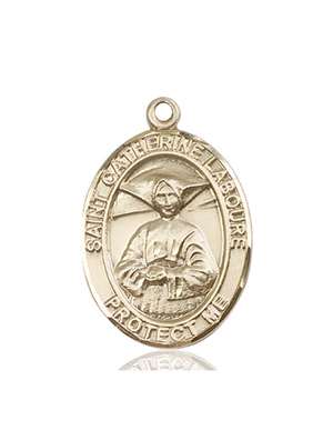 St. Catherine Laboure Medal<br/>7021 Oval, 14kt Gold