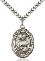 St. Catherine Laboure Medal<br/>7021 Oval, Sterling Silver