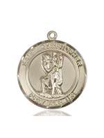 St. Christopher Medal<br/>7022 Round, 14kt Gold