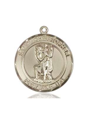 St. Christopher Medal<br/>7022 Round, 14kt Gold