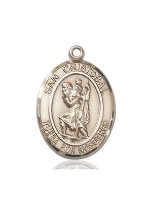 San Cristobal Medal<br/>7022 Spanish, Oval, 14kt Gold