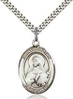 St. Dorothy Medal<br/>7023 Oval, Sterling Silver