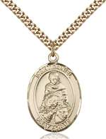 St. Daniel Medal<br/>7024 Oval, Gold Filled