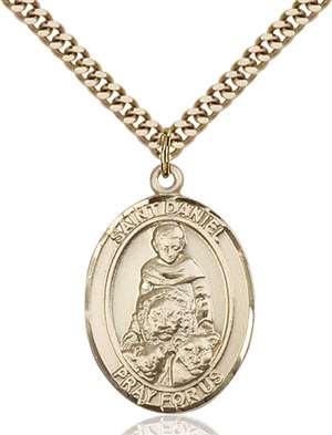 St. Daniel Medal<br/>7024 Oval, Gold Filled