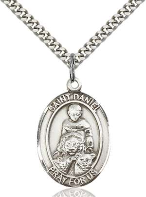 St. Daniel Medal<br/>7024 Oval, Sterling Silver