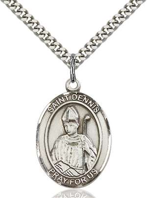 St. Dennis Medal<br/>7025 Oval, Sterling Silver