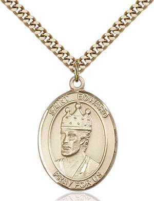 St. Edward the Confessor Medal<br/>7026 Oval, Gold Filled