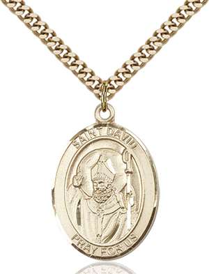 St. David of Wales Medal<br/>7027 Oval, Gold Filled