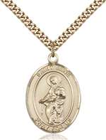 St. Jane of Valois Medal<br/>7029 Oval, Gold Filled