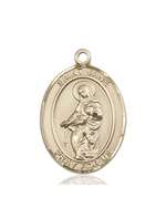 St. Jane of Valois Medal<br/>7029 Oval, 14kt Gold