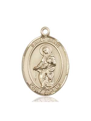 St. Jane of Valois Medal<br/>7029 Oval, 14kt Gold