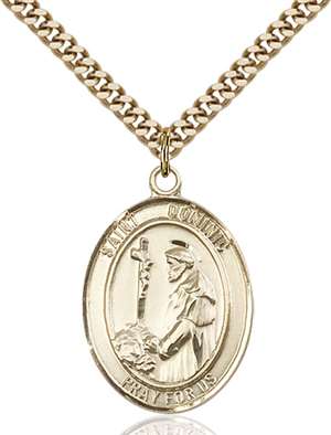 St. Dominic de Guzman Medal<br/>7030 Oval, Gold Filled