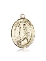 St. Dominic de Guzman Medal<br/>7030 Oval, 14kt Gold