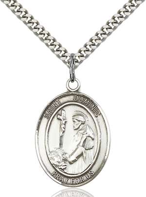 St. Dominic de Guzman Medal<br/>7030 Oval, Sterling Silver