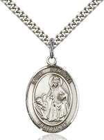 St. Dymphna Medal<br/>7032 Oval, Sterling Silver