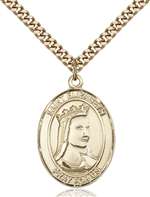St. Elizabeth of Hungary Medal<br/>7033 Oval, Gold Filled