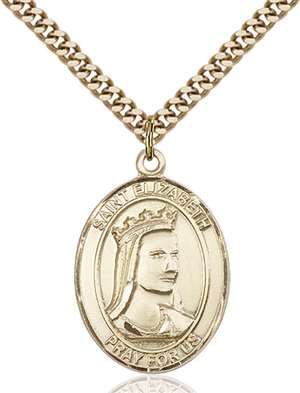 St. Elizabeth of Hungary Medal<br/>7033 Oval, Gold Filled