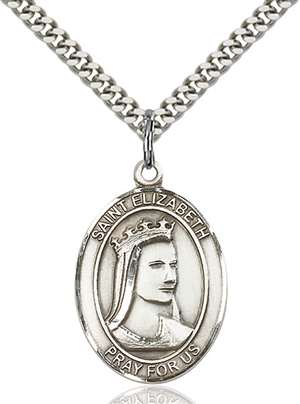 St. Elizabeth of Hungary Medal<br/>7033 Oval, Sterling Silver