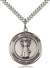 San Francis of Assisi Medal<br/>7036 Spanish, Round, Sterling Silver