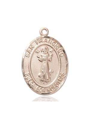 San Francis Medal<br/>7036 Spanish, Oval, 14kt Gold