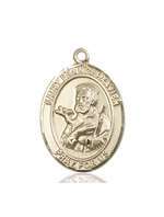 St. Francis Xavier Medal<br/>7037 Oval, 14kt Gold