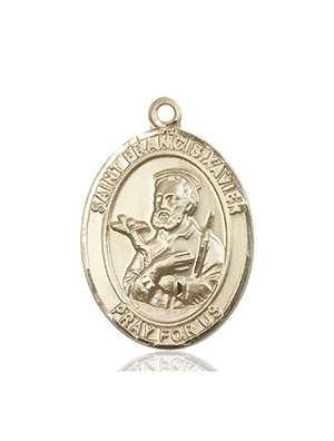 St. Francis Xavier Medal<br/>7037 Oval, 14kt Gold