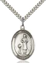 St. Genesius of Rome Medal<br/>7038 Oval, Sterling Silver