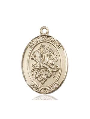 St. George Medal<br/>7040 Oval, 14kt Gold